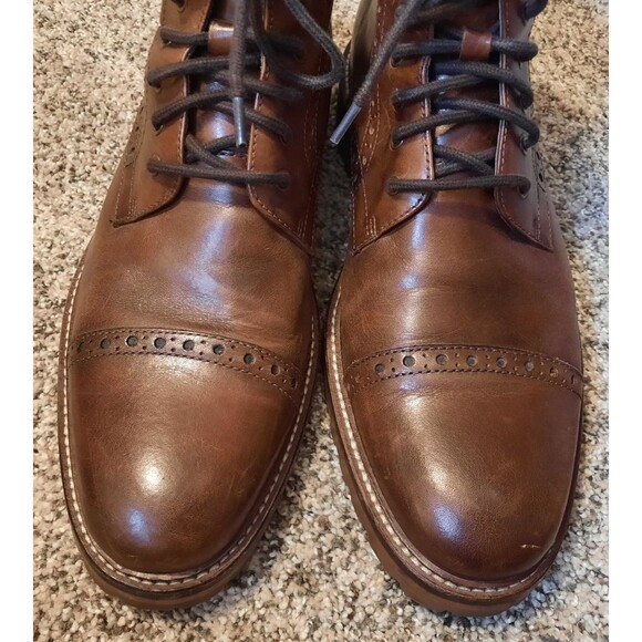 Johnston & Murphy Karnes 1850 Cap Toe Leather Boots | Men\'s 8.5M | Brown main image 9